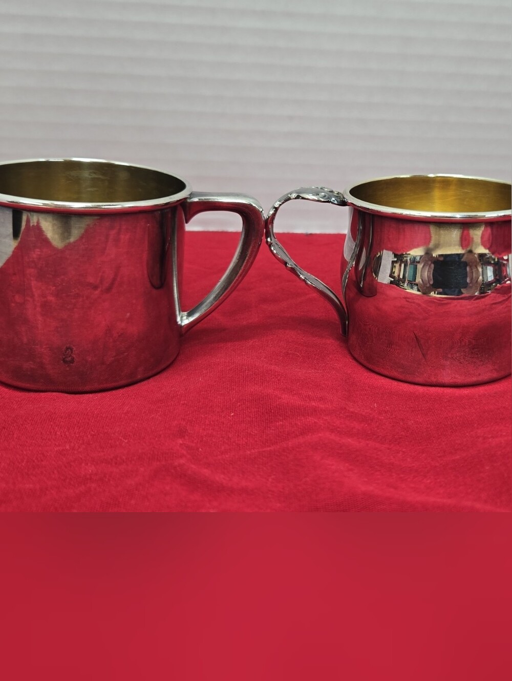 2 Community Silvertoned 2.25" Cups